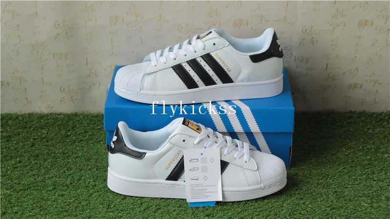 Adidas Superstar White Black Stripes C77124